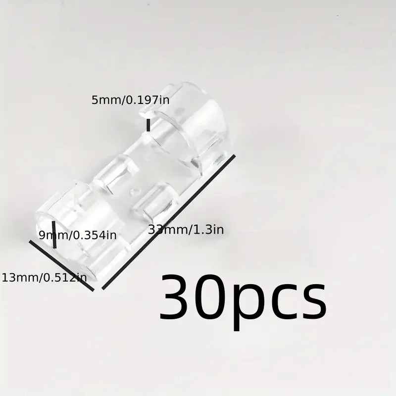 Clear Cable Clips Adhesive Wire Holders Cord Organizers Wall Desk Management