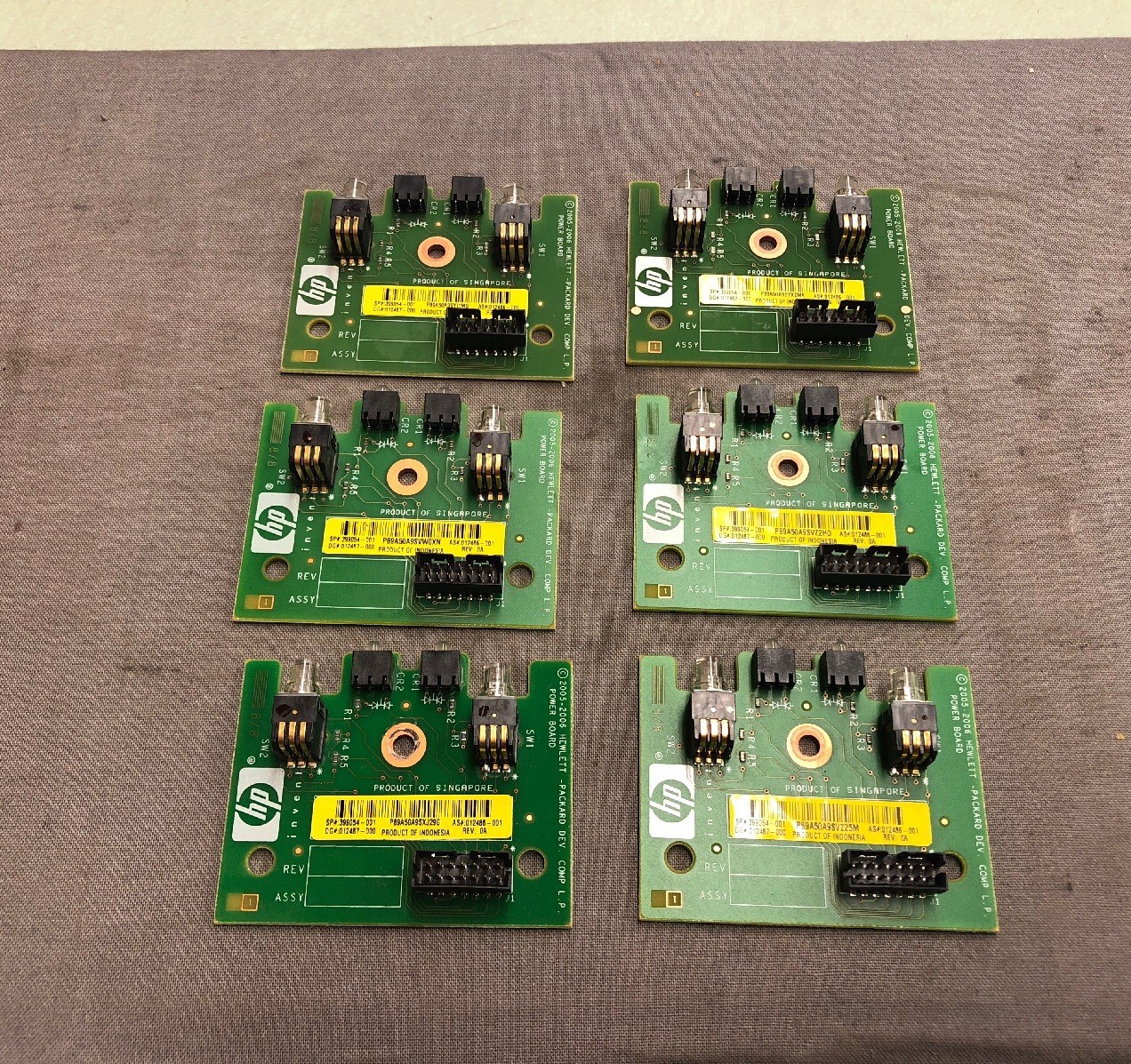 LOT OF 6 HP 012486-001 399054-001 460 PROLIANT POWER IDENTIFIER UID BOARD 