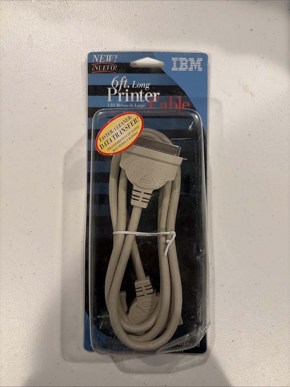 Genuine IBM Bi-Directional IEEE 1284 6' Printer Cable New Old Stock Sealed Fast