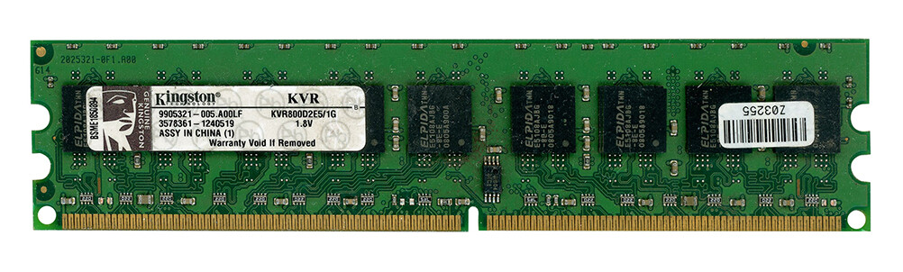 KINGSTON KVR800D2E5/1G 1GB DDR2-800MHz ECC UB CL5