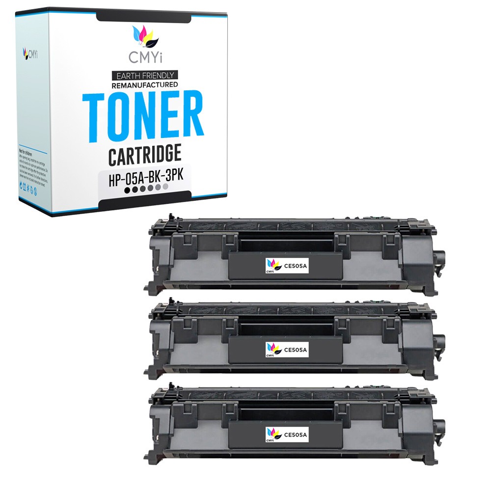 3-Pack CMYi Replacement Toner 05A Cartridge for HP LaserJet P2035 P2055d P2055dn