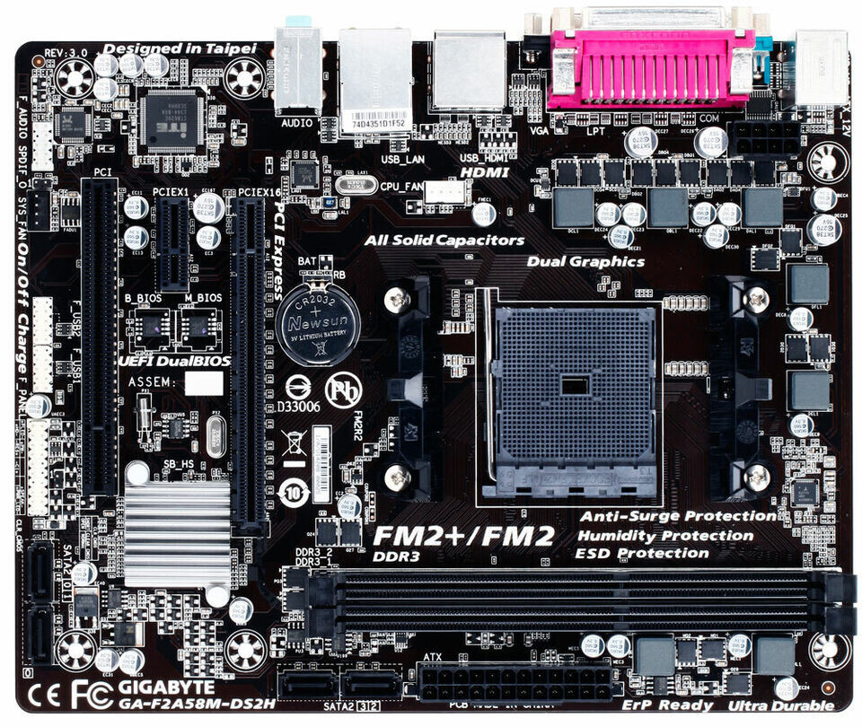 Gigabyte Motherboard GA-F2A58M-DS2H rev. 3.0 New Open Box