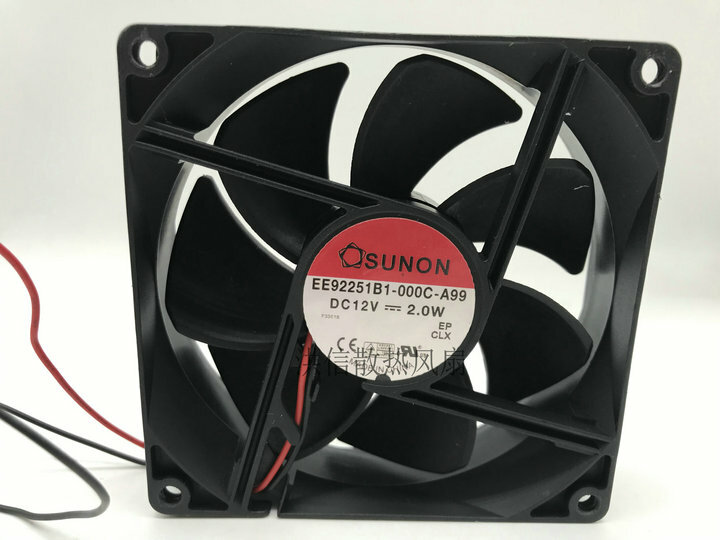 1pcs   SUNON 9225 EE92251B1-000C-A99 DC12V 2.0W 2-wire cooling fan