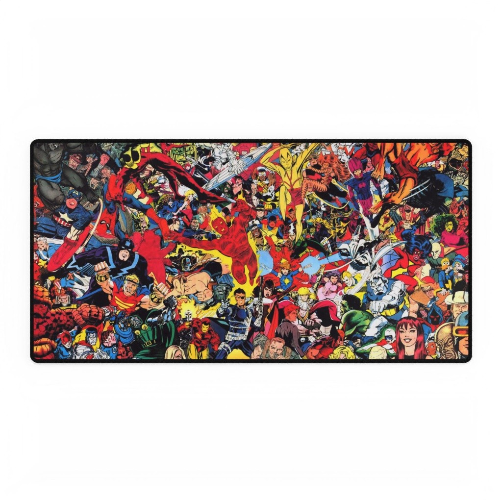 Marvel Superheroes Classic Comic Book Cover Collage Multi Character Mouse Pad