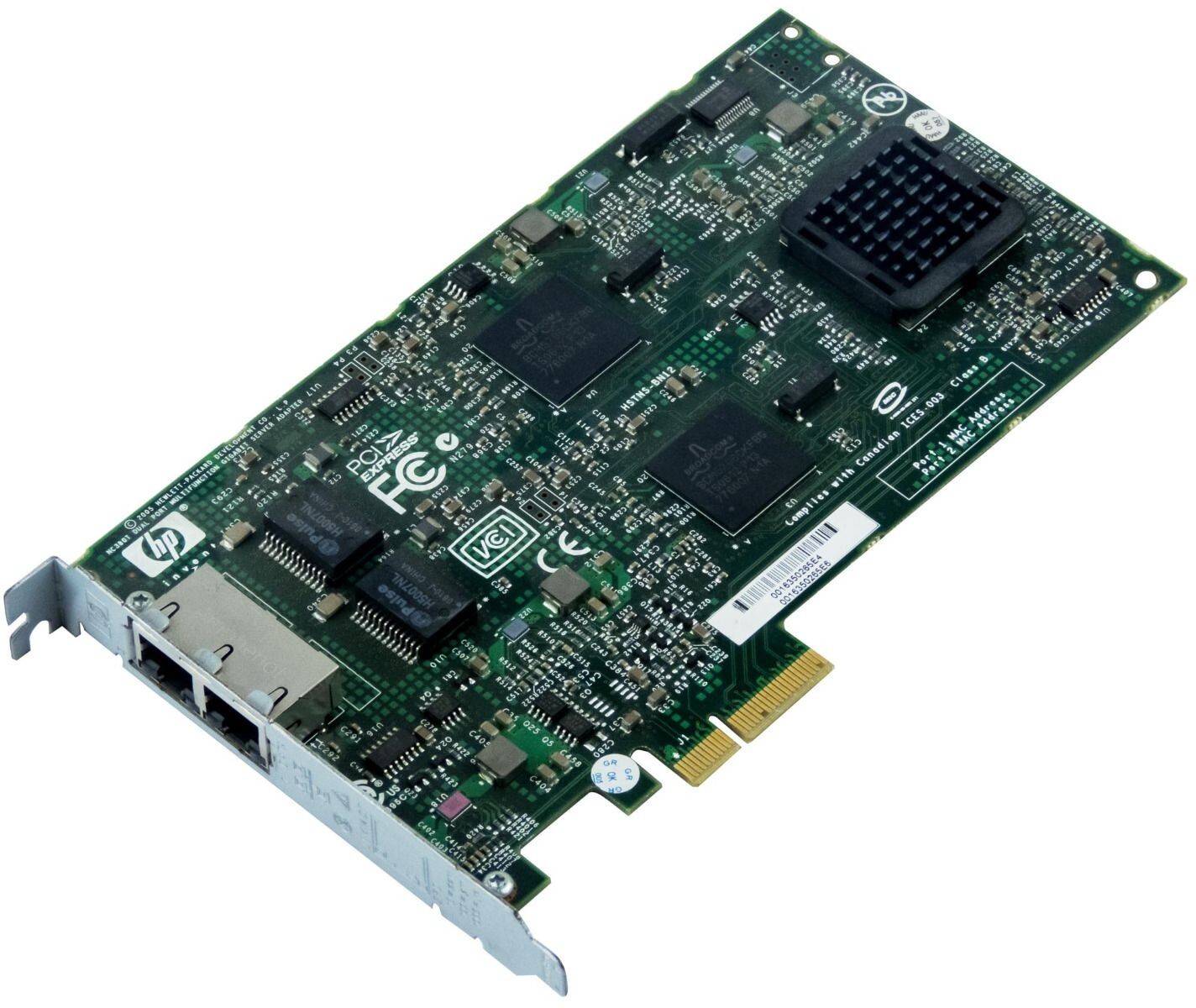 Network Card HP 374443-001 NC380T DUAL PORT GIGABIT ETHERNET PCI-Ex4 STANDARD