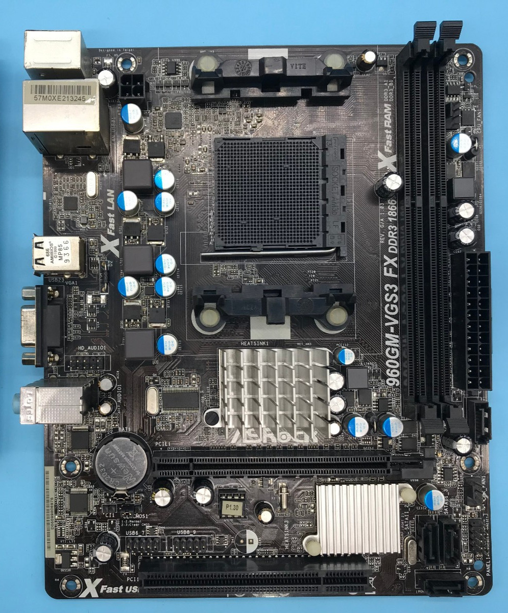 ASROCK 960GM-VGS3 FX REV:G/A 1.03 DDR3 -mATX - Sock AM3+- No I/O Shield#M3097