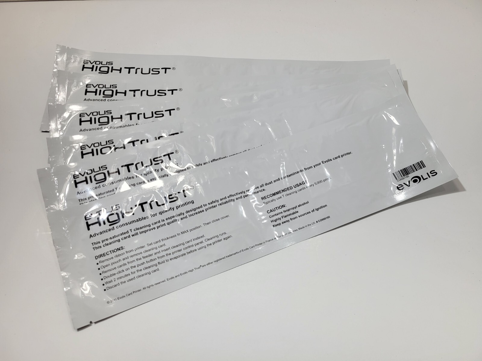 Evolis High Trust T Cleaning Cards for Card Printer Maintenance ACL004 – 10