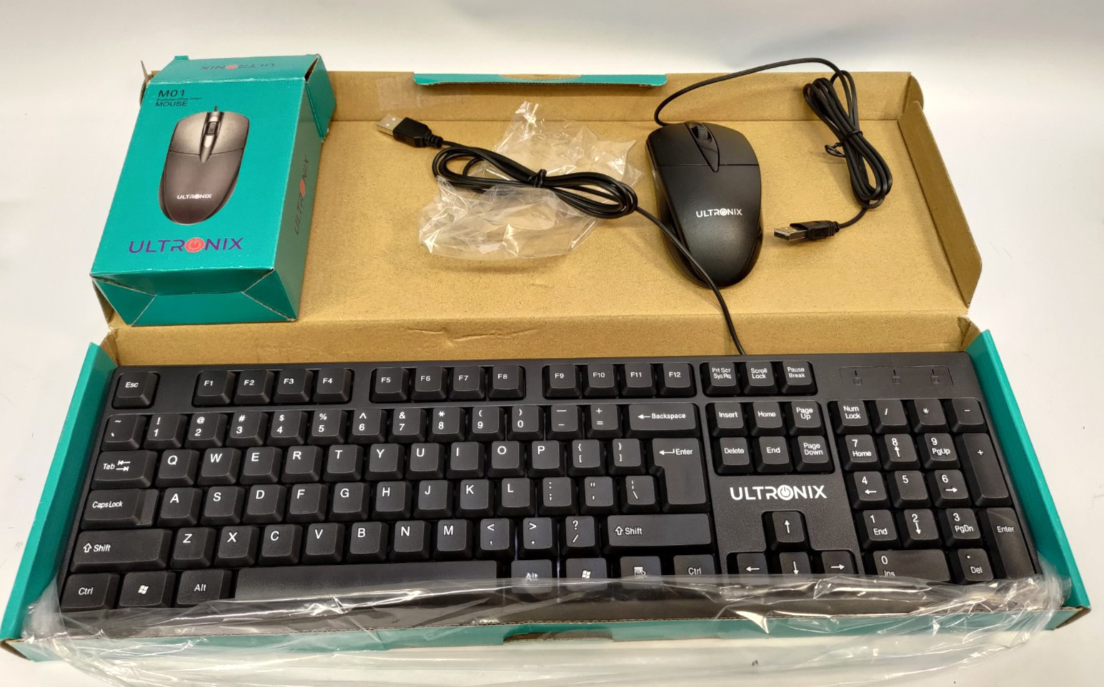 Ultronix KB -10 Business Office Home Keyboard and M01 Optical Mouse Combo