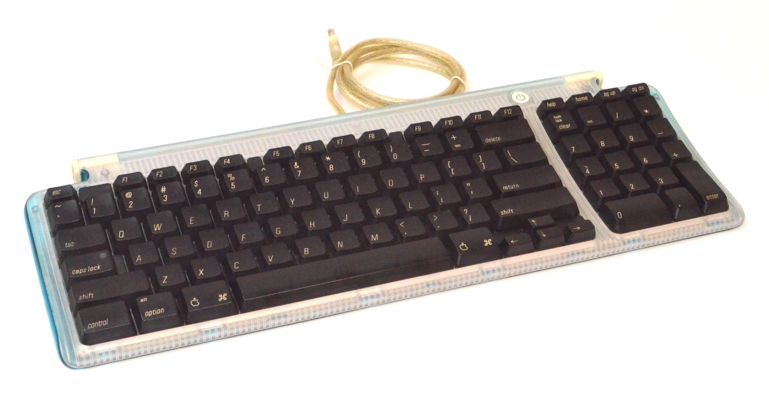 "Vintage" Apple Wired USB Keyboard, Blueberry, 36" Cable *Used* M2452