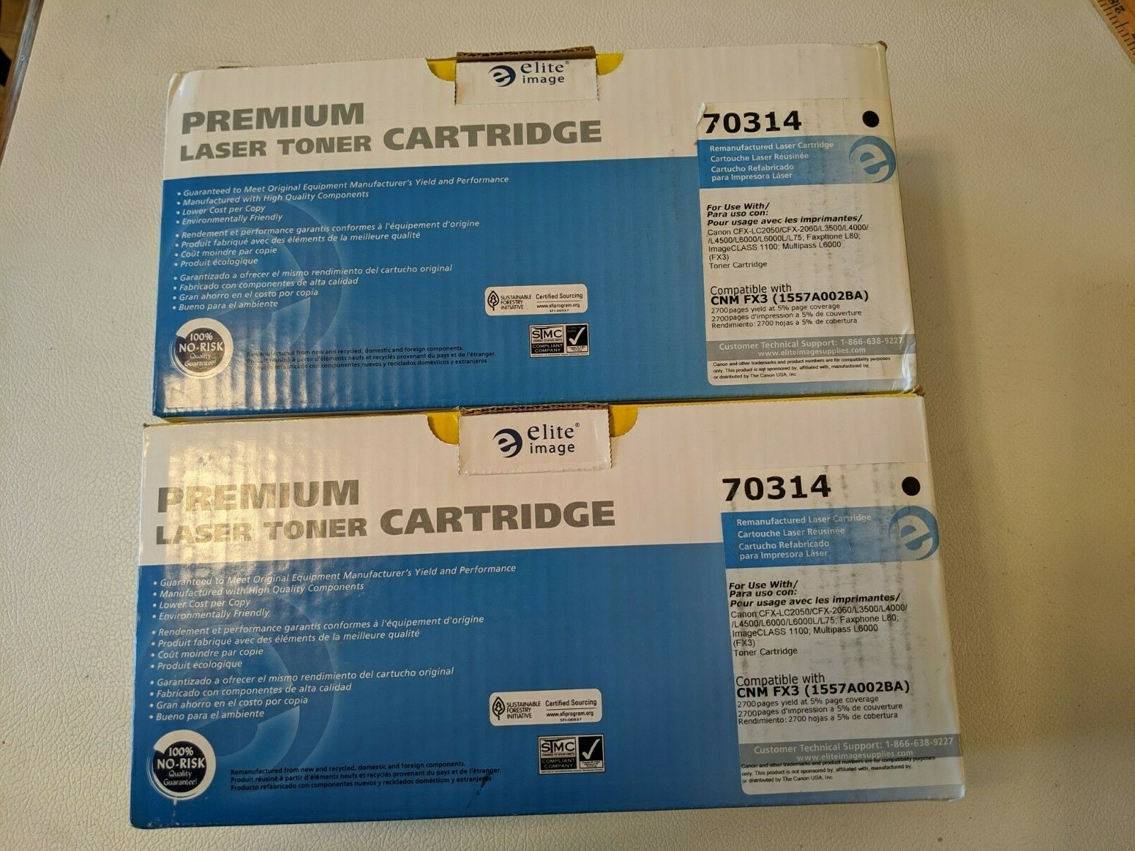 Set of 2 ELITE IMAGE Remanufactured 70314 Premium Laser Toner Cartridge Black
