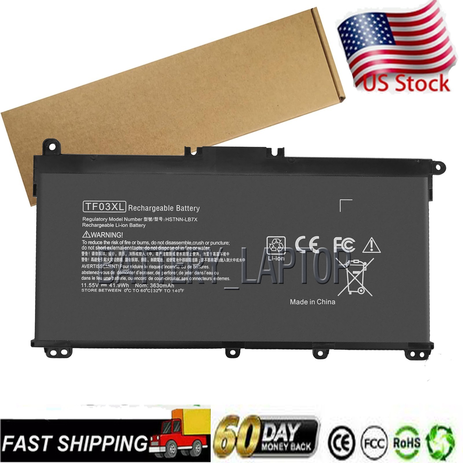 TF03XL TF03041XL Battery Compatible with HP Pavilion 15-CD HSTNN-LB7J HSTNN-LB7X