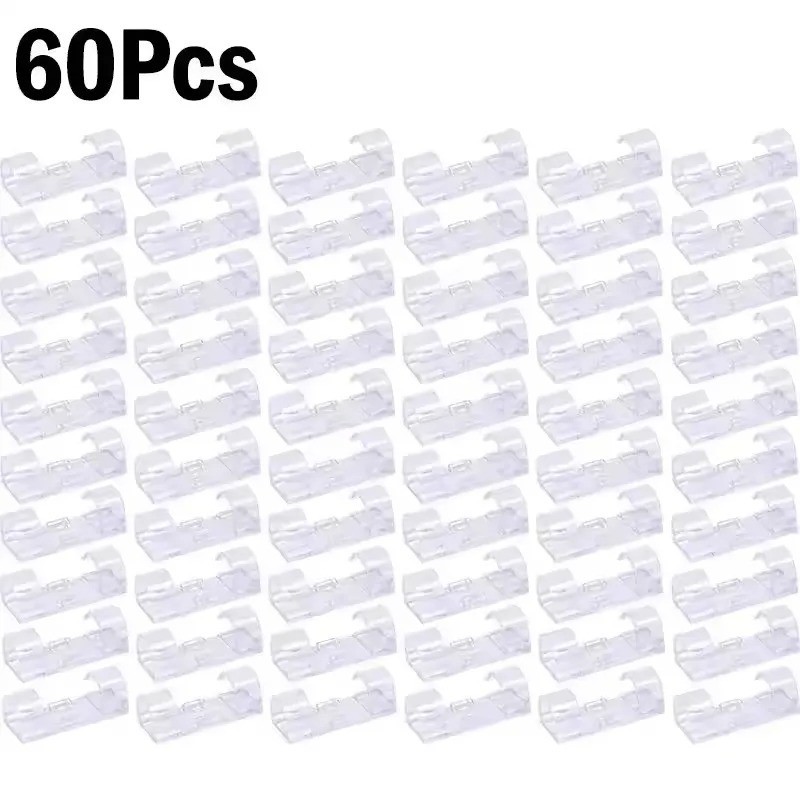 10-100 Cable Clips Self-Adhesive Tie Cord Management Wire Holder Organizer Clamp