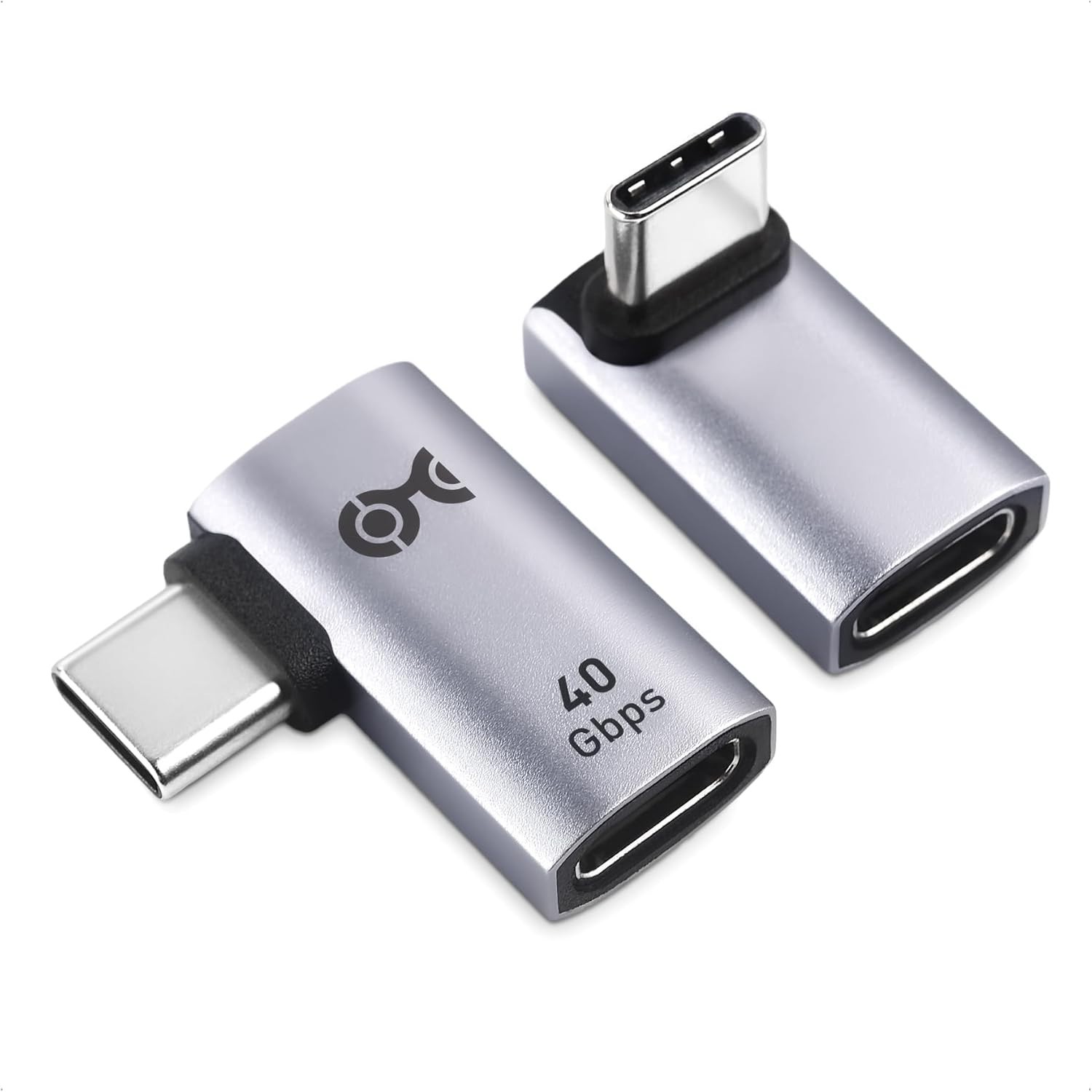 Cable Matters Combo-Pack 40Gbps Right Angle USB-C Adapter Kit, Up to [4K@240Hz V