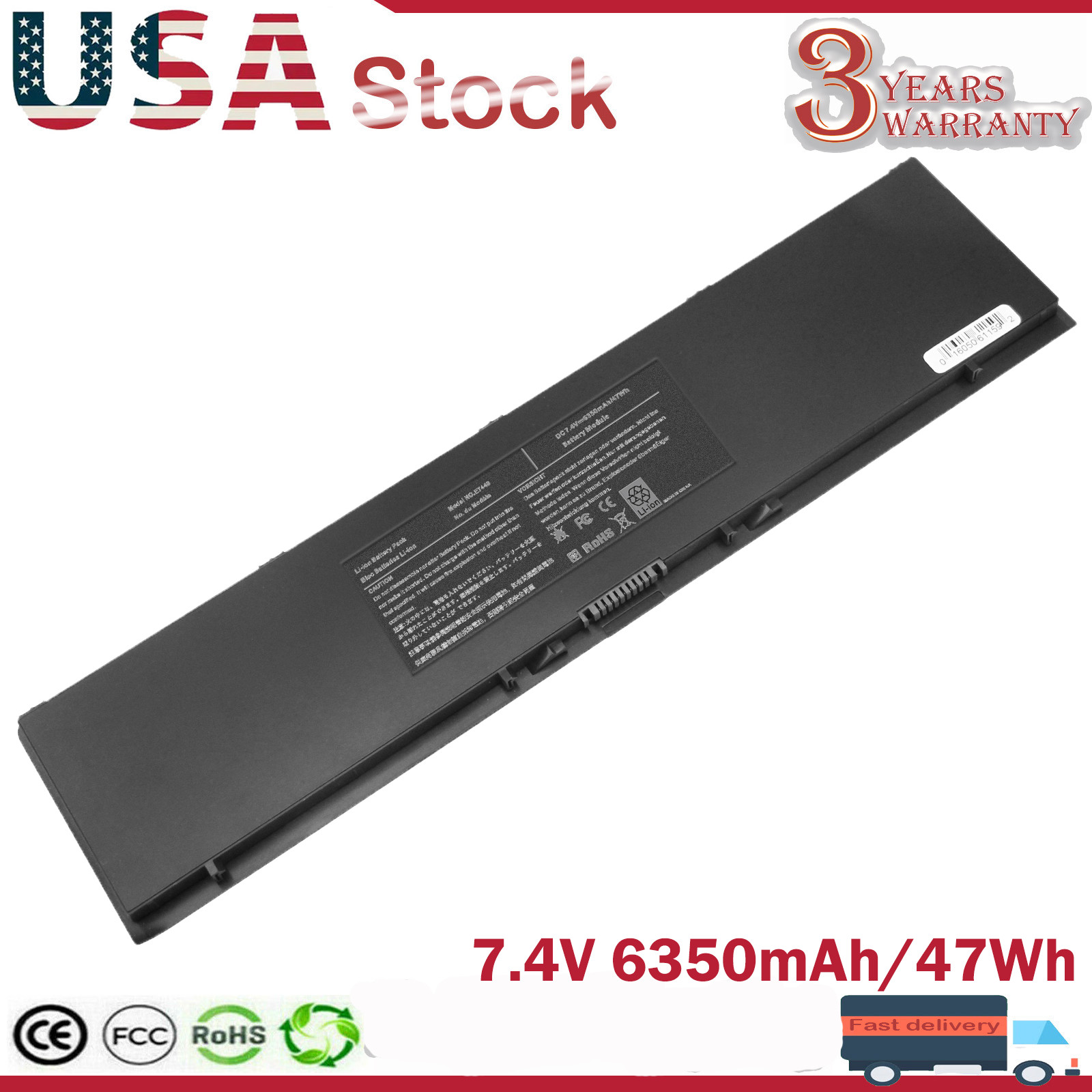 34GKR 3RNFD Battery For Dell Latitude E7440 E7450 E7420 PFXCR HJ8KP 7.4V 47Wh
