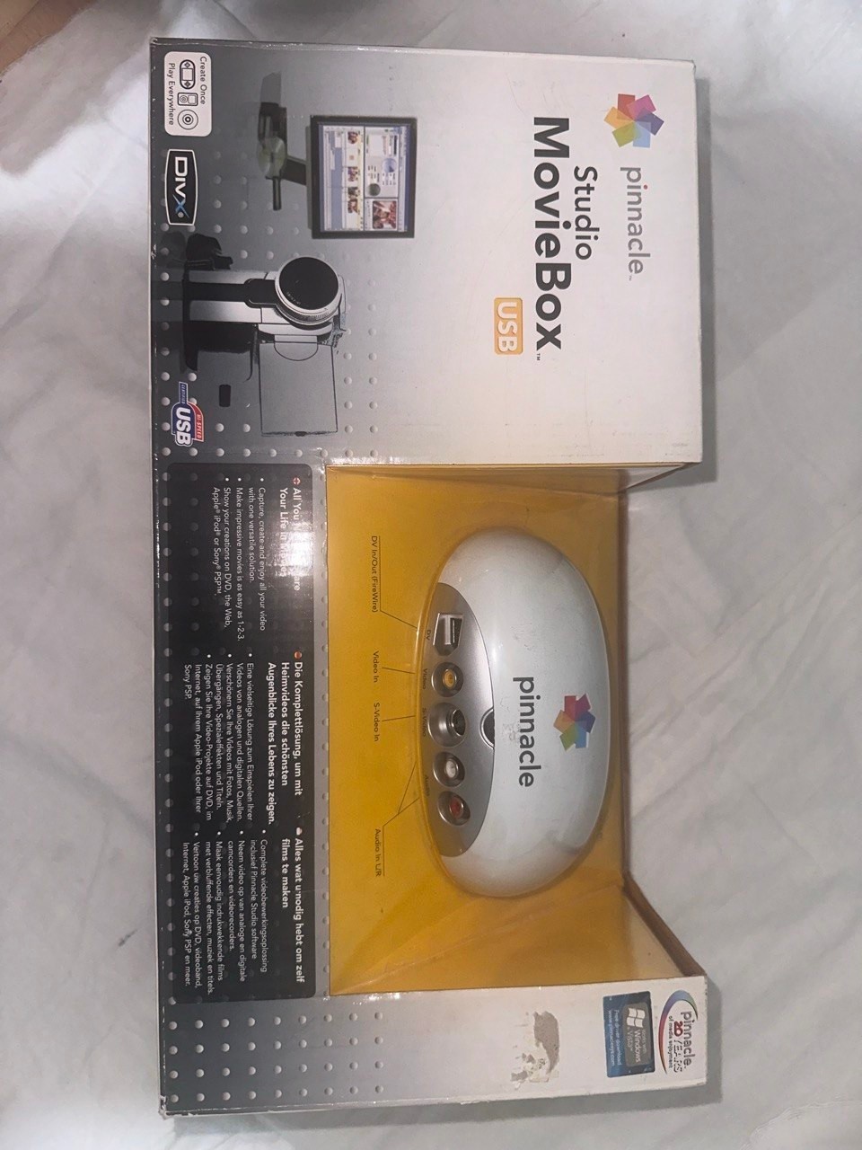 pinnacle studio movie box USB