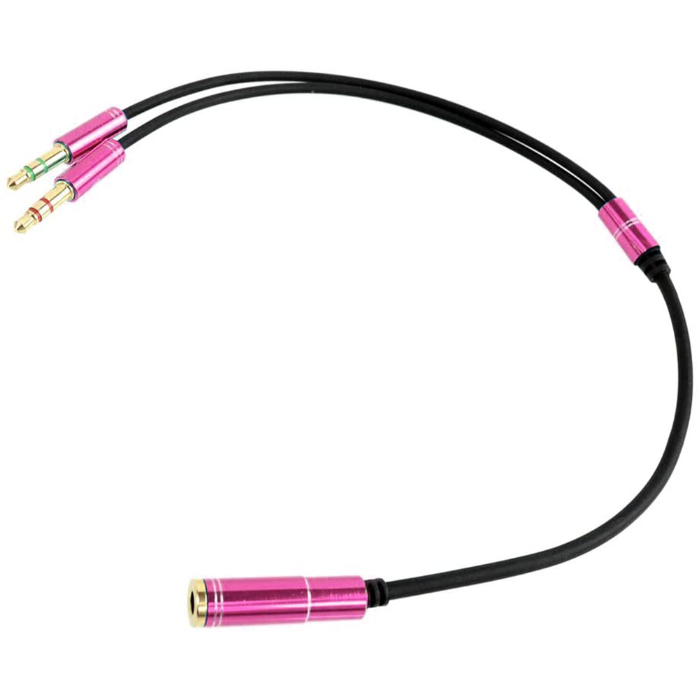  3.5mm Headphone Splitter Adapter for Mic Audio Y Splitter Cable for Microphone