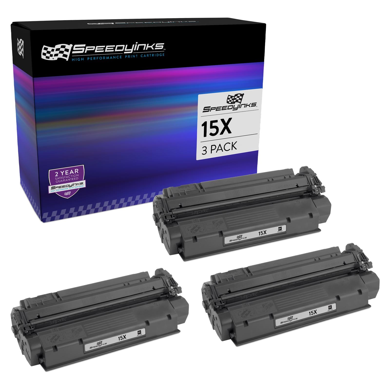 3pk Reman for HP 15X C7115X HY Black LaserJet 1220 1200se 1200n 1200 1220se 3300