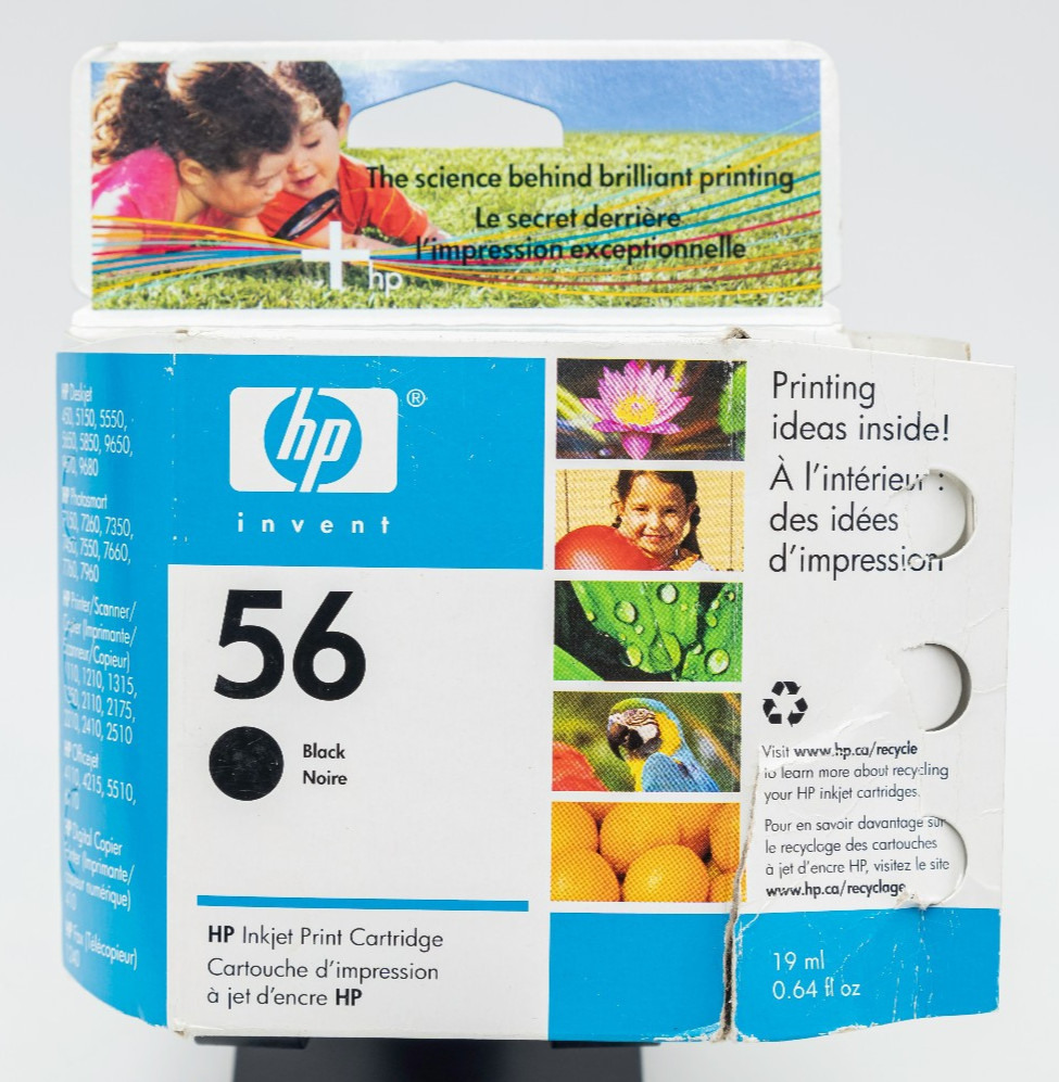 HP Invent 56 Black Ink Cartridge Inkjet Print ( Exp. Date : 05.2006 ) - Open Box