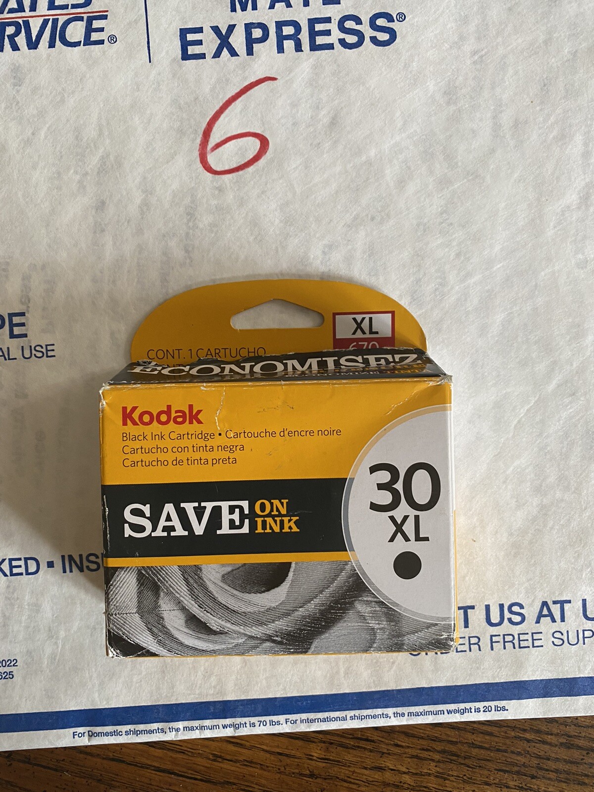 NEW Genuine Kodak 30XL (1550532) Black Ink Cartridge Sealed