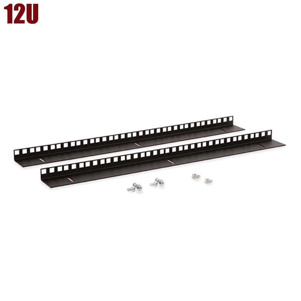 2x 12U Wall Mount Vertical Rail Adjustable Swing Out Fixed Server Data Cabinet