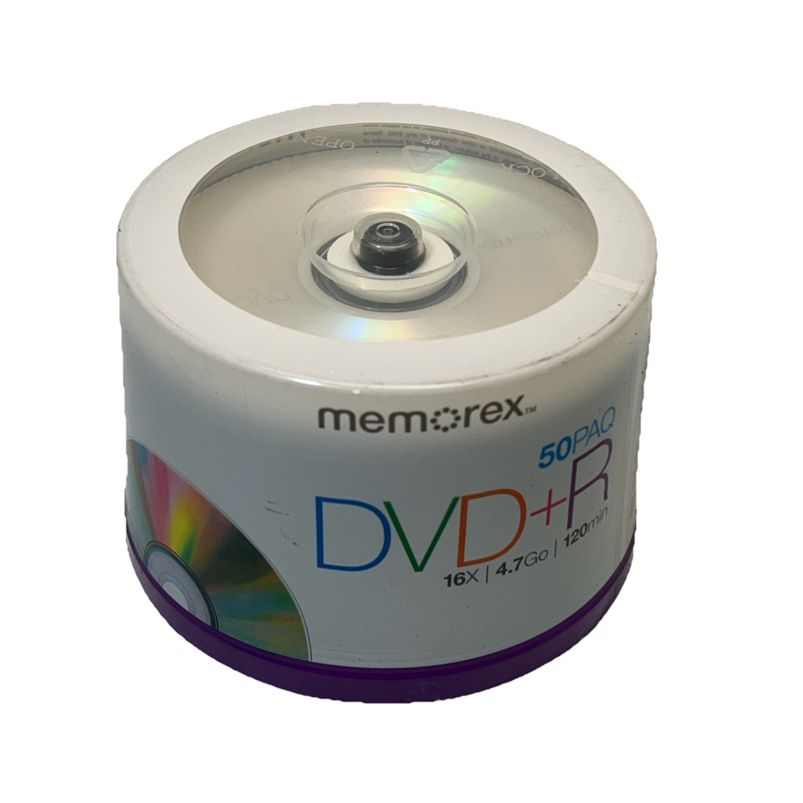 Memorex DVD Plus R 16X 4.7 GB 50 Pack Blank Disks 120 Mins New DVD+R FAST SHIP