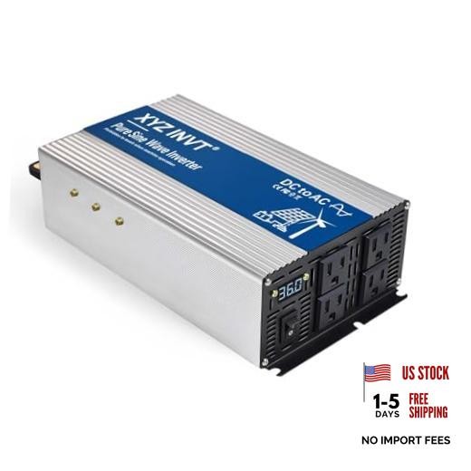 Pure Sine Wave Power Inverter DC 36V to AC 110V 120V 4000W Peak Power 2000W