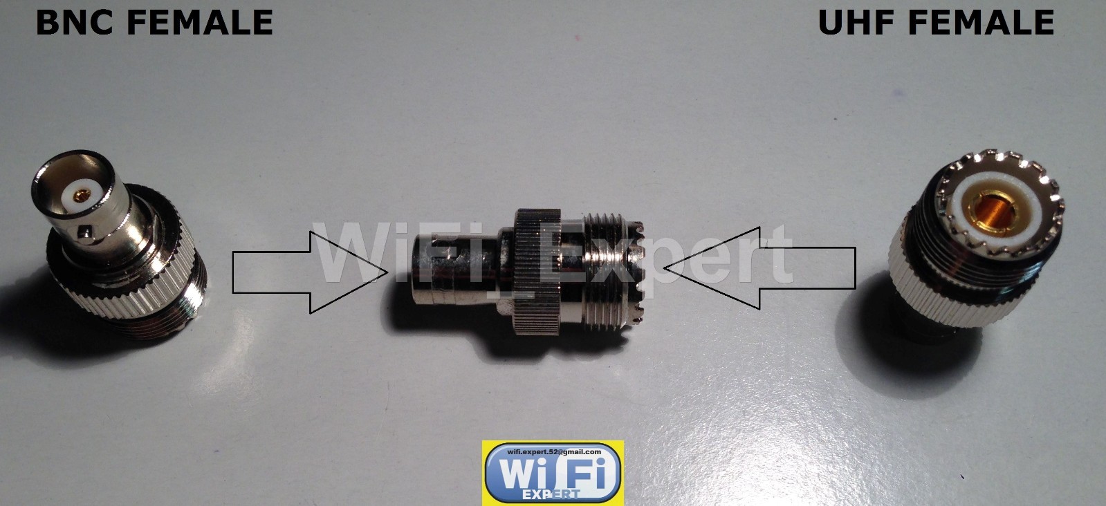 1 x BNC Female plug to UHF FEMALE SO-239 RF coaxial Adapter RF Connector USA