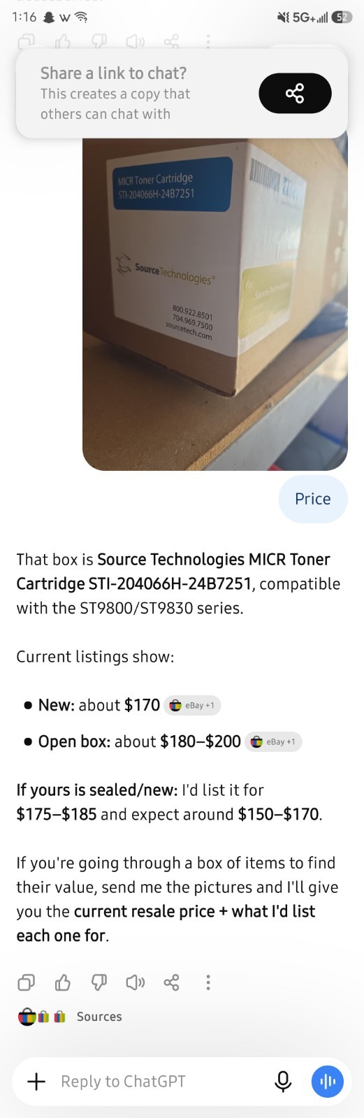 Source Technologies MICR Toner Cartridge STI-204066H-24B7251, compatible with th
