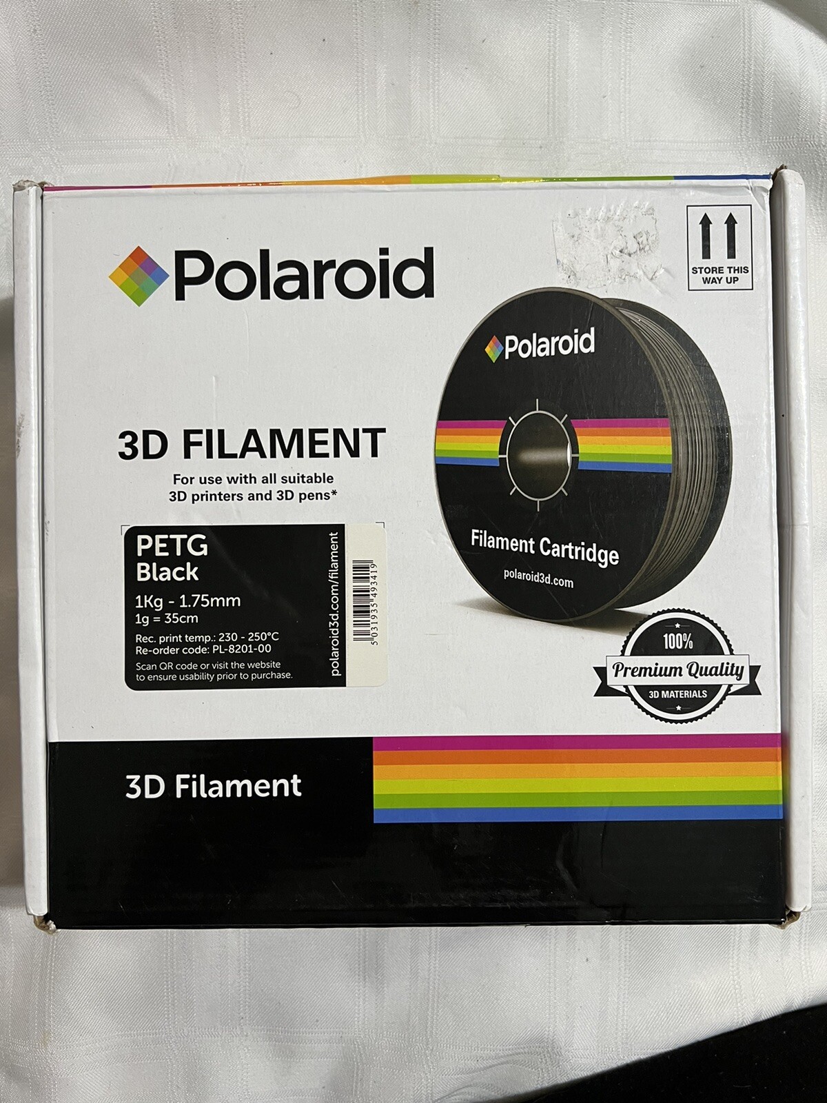 NEW POLAROID 3D FILAMENT CARTRIDGE - Black -1.75mm For 3D Printers & 3D Pens