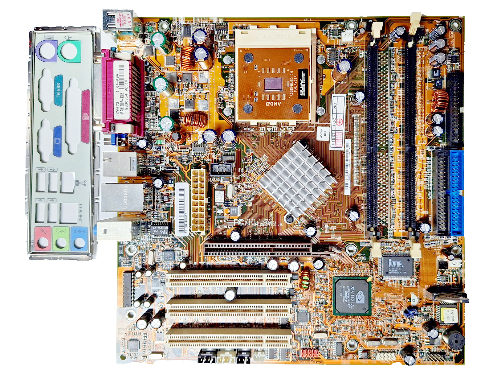 ASUS A7N8X-LA SET WITH AMD ATHLON XP 2400+ AND CPU FAN