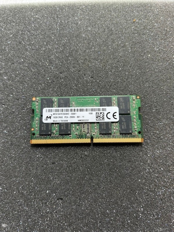 MICRON 16GB 2RX8 PC4-2666V-SE1-11 MTA16ATF2G64HZ-2G6E1 TESTED