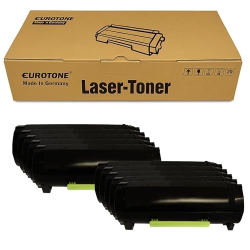Eurotone 10x Toner Cartridge Compatible for Lexmark 51B2000 Black PLUS25