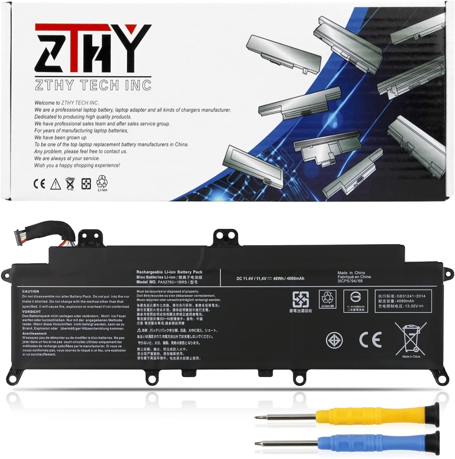 PA5278U 1BRS Laptop Battery Replacement for Toshiba Tecra X40 D X40 E X40 F