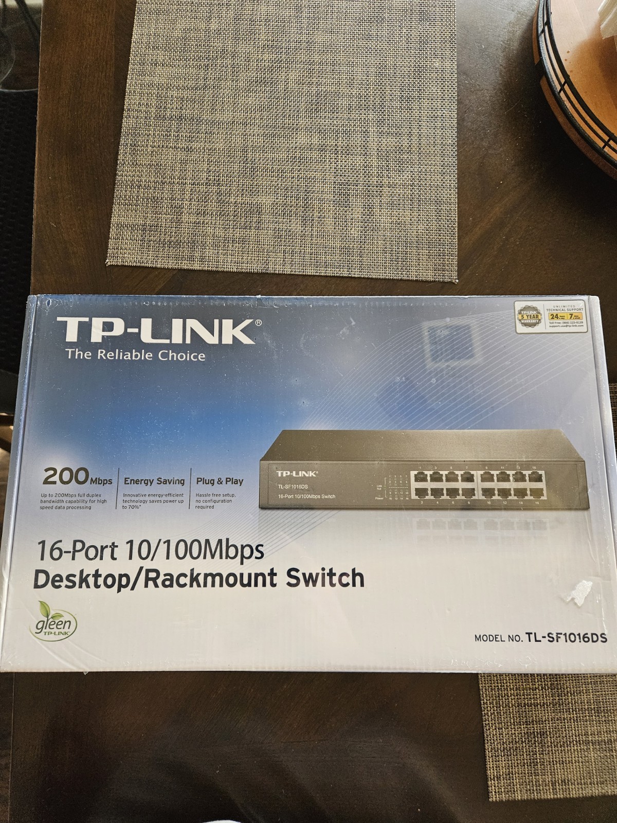 Tp-link Tl-sf1016ds 16-port 10/100m Desktop Switch New sealed box 