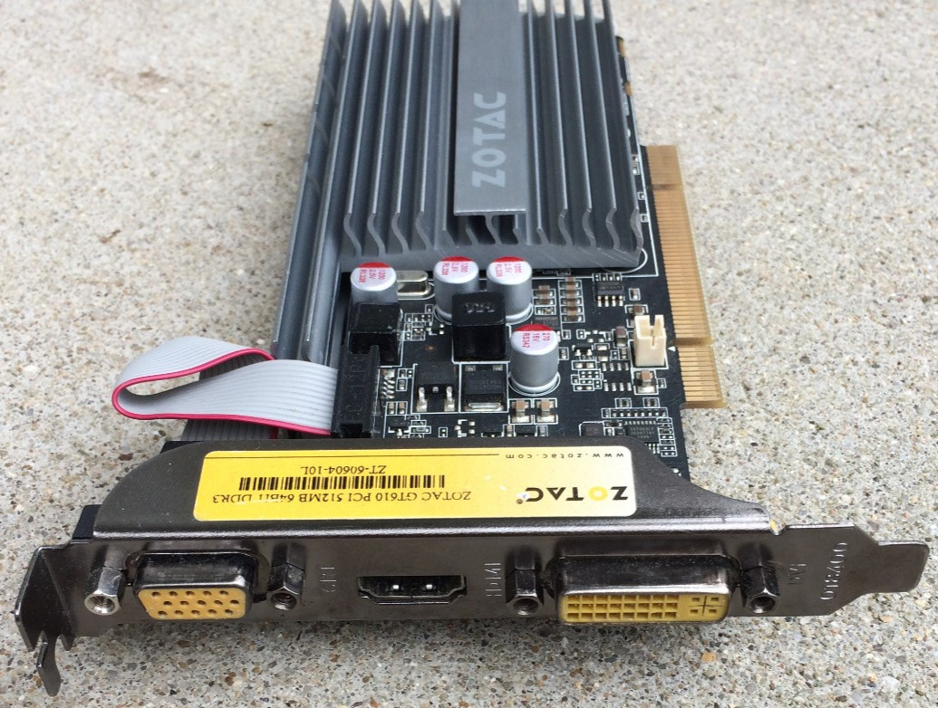 Zotac GT 610 512MB pci nvidia geforce (Not pcie / Not agp)