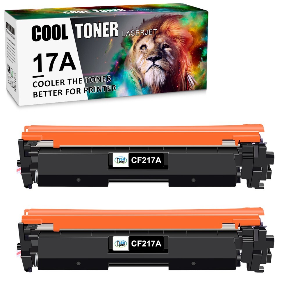2PK Black CF217A Toner Cartridge for HP 17A LaserJet Pro M102w MFP M130nw M130fw