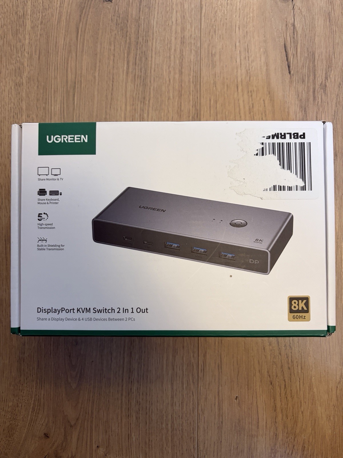UGREEN CM695 8K DisplayPort 1.4 KVM Switch with 4 USB 3.0 Ports *Read*
