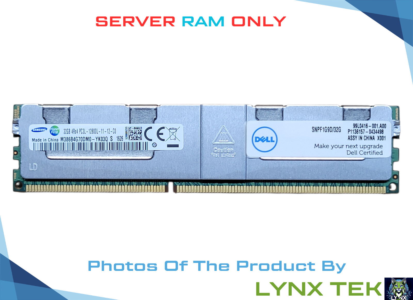 Samsung 32GB 4Rx4 PC3L-12800L 1600MHz ECC LRDIMM M386B4G70DM0-YK0