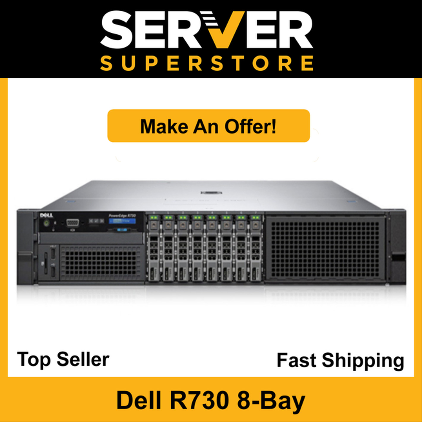 Dell PowerEdge R730 Server | 2x E5-2640 V4=20 Cores | 64GB | H730 | 2x 600GB SAS