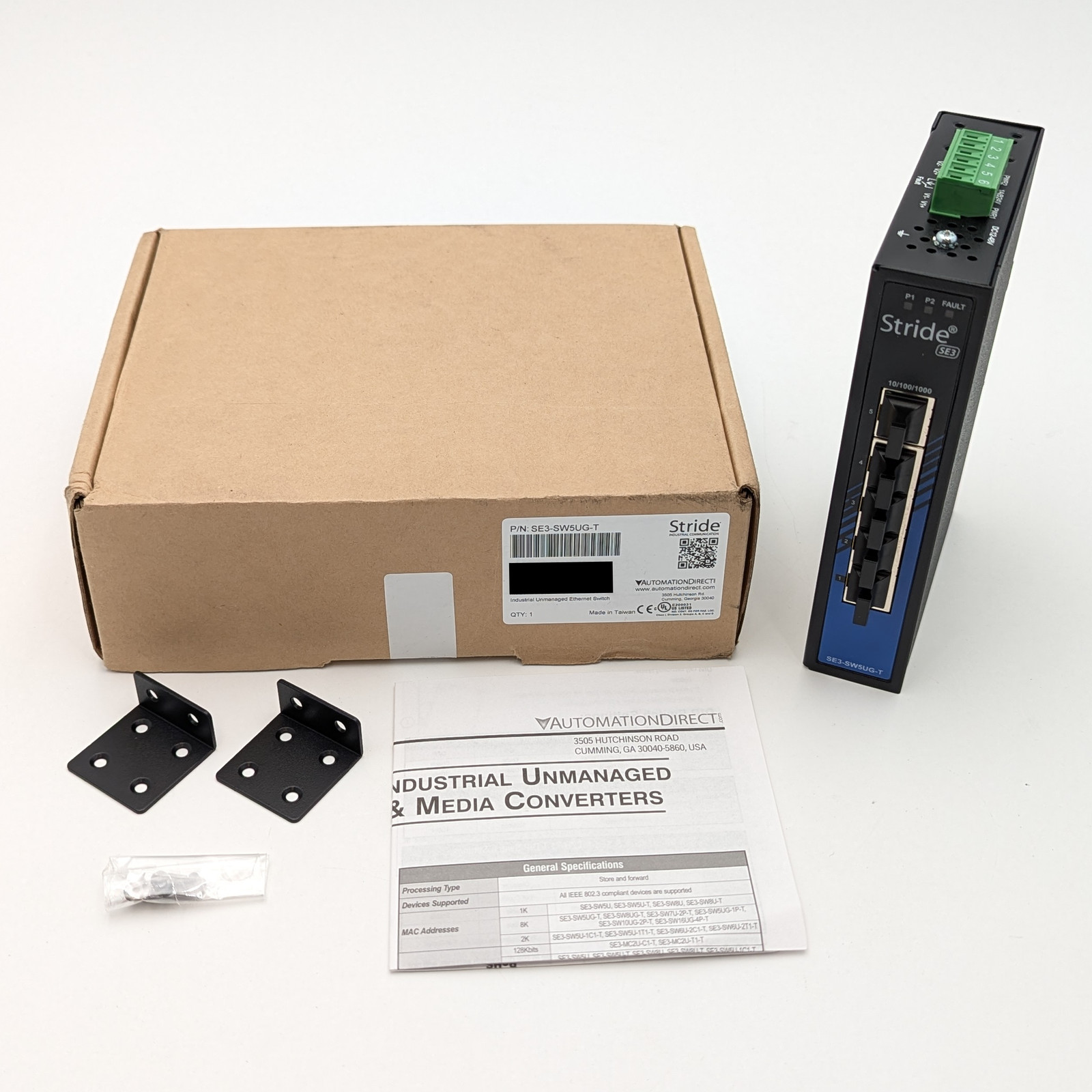 STRIDE Industrial Unmanaged Ethernet Switch 5-Port (SE3-SW5UG-T)