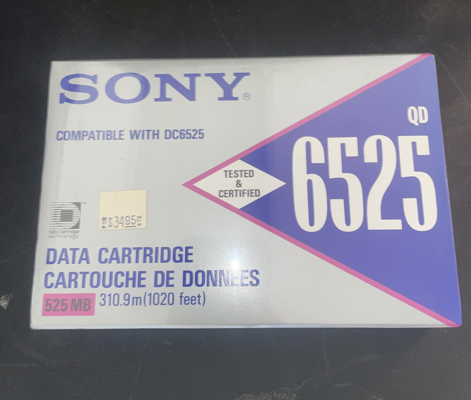SONY Standard DATA CART 525 Mb SEALED Cart GENUINE FACTORY SEALED