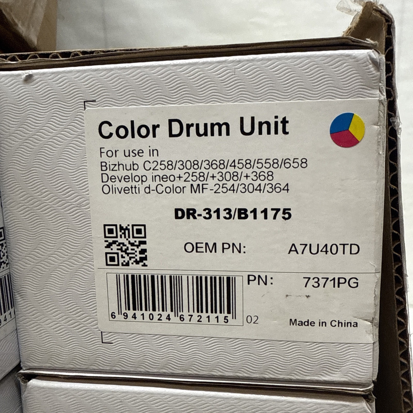 Ersatzteil: CoreParts W126109406 A7U40TD DR-313/B1175 Color Drum Unit  Black/mix