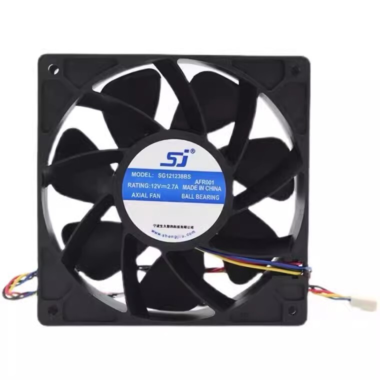 SJ SG121238BS 12038 DC12V 2.7A 12CM 4-Wire Cooling Fan