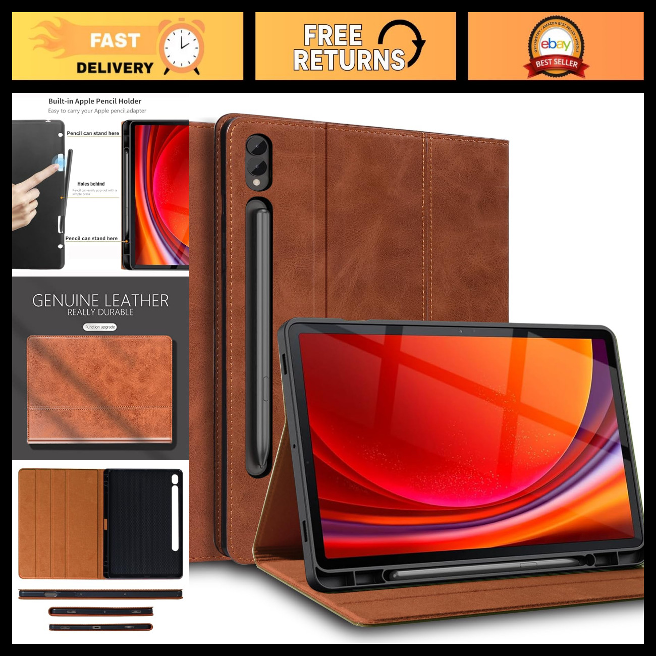 Premium Case for 12.4" Galaxy Tab S9 Plus/S10 Plus/S9 FE+ - 2023/2024 Model