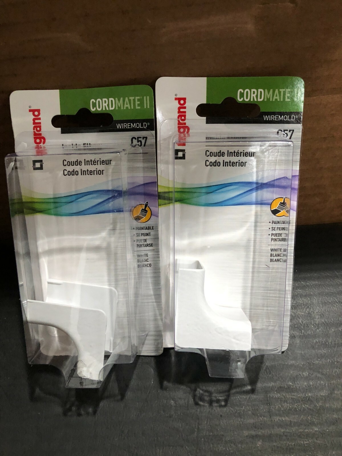 (2 PK) LEGRAND WIREMOLD, INSIDE ELBOW CORDMATE II - C57 NEW 