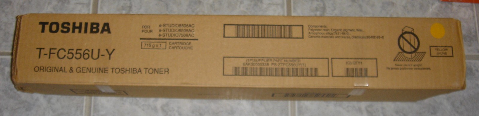 Genuine Toshiba T-FC556U-Y  Yellow Toner Cartridge - NEW