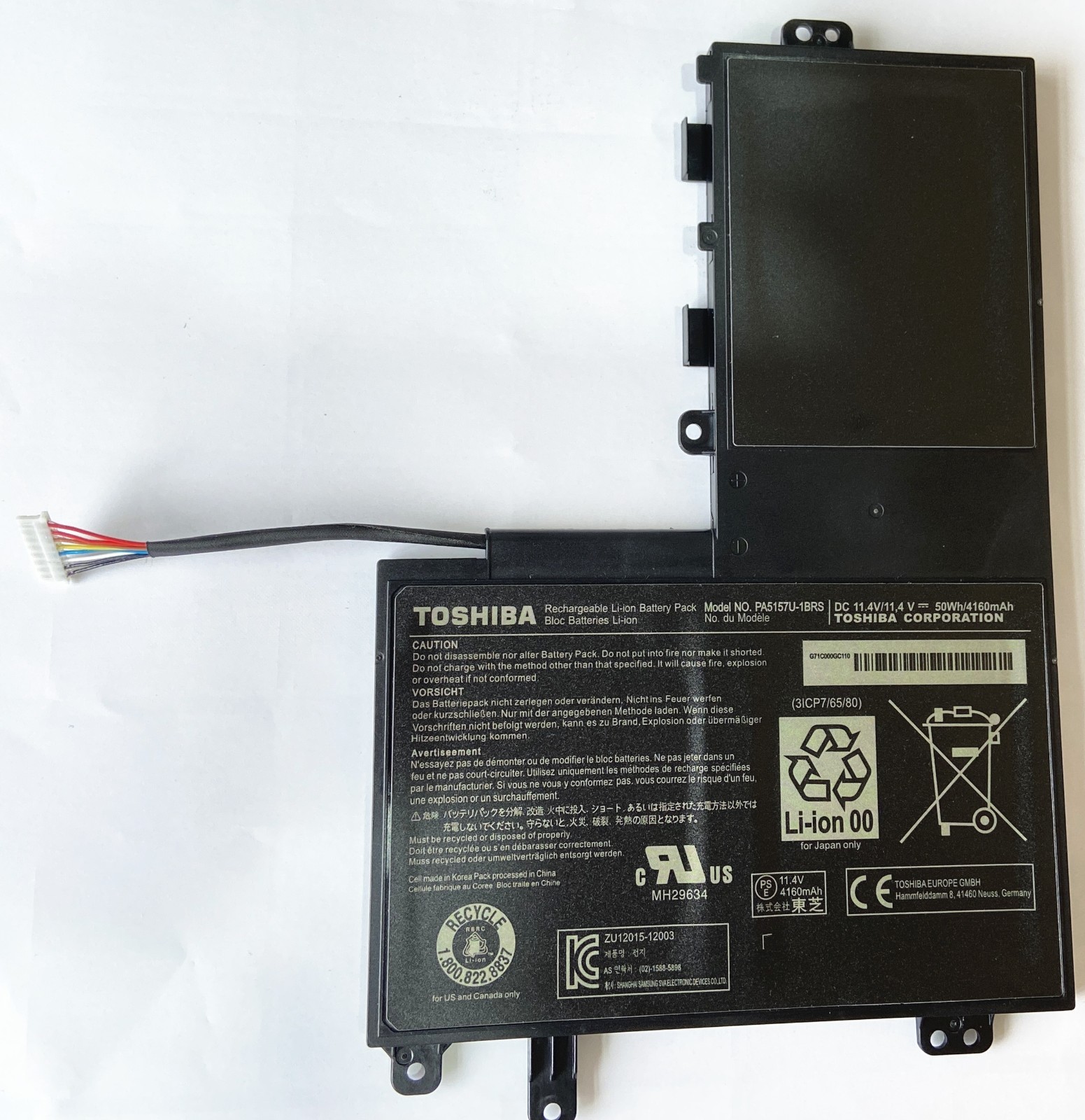 Genuine PA5157U-1BRS Battery Toshiba Satelite U940 E55 E55T E45t-A4100/A4200 OEM