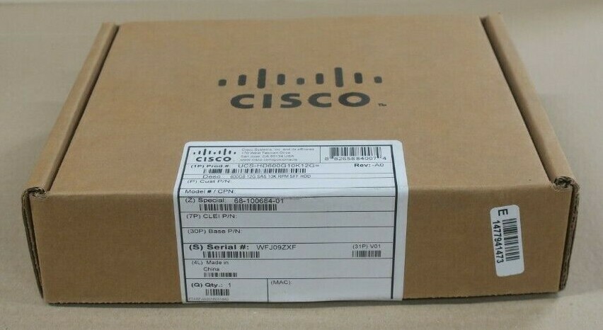 New Cisco 600GB SAS 12G UCS-HD600G10K12G 2.5" 10K Hard Drive HDD For UCS Servers
