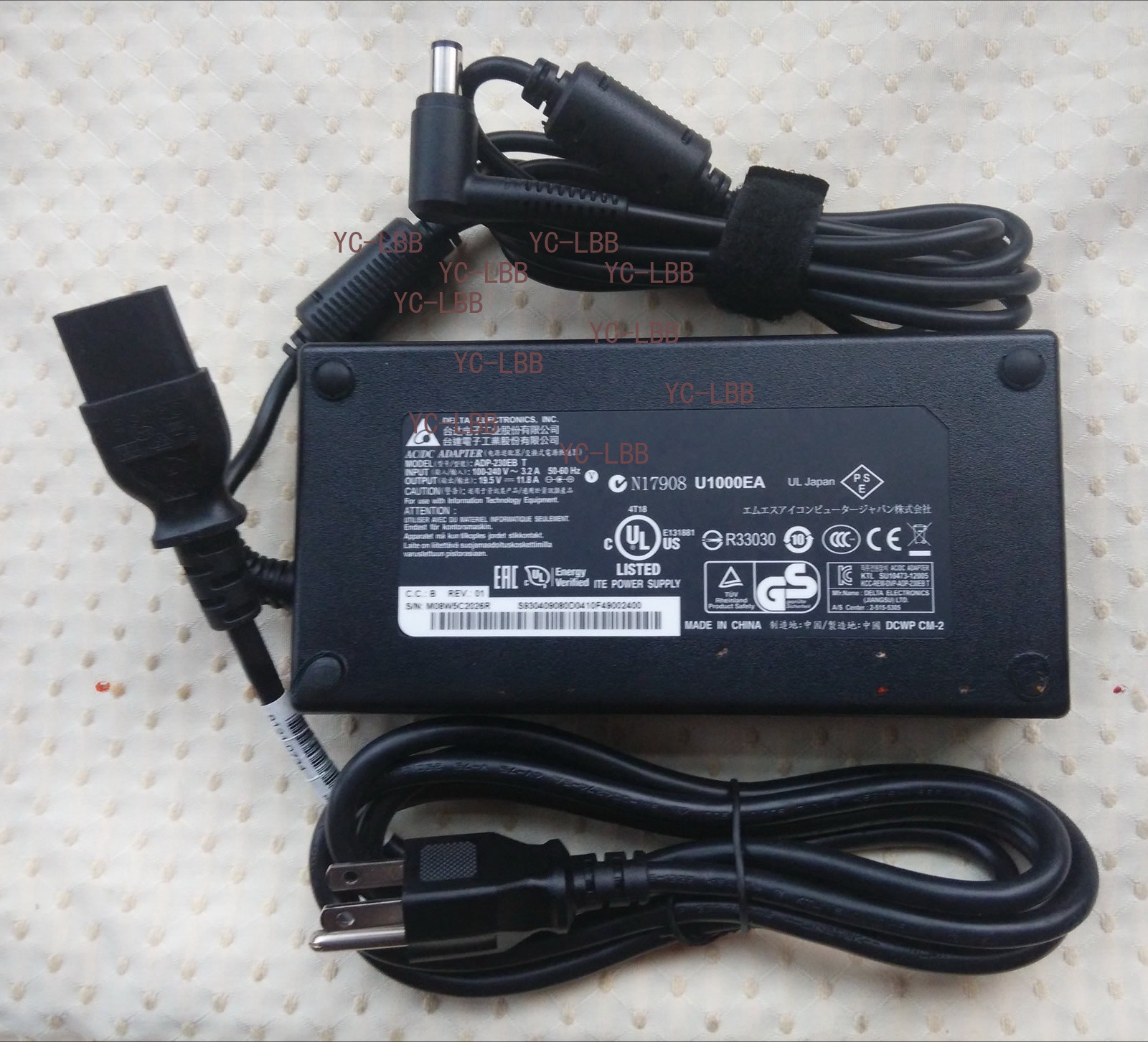 New Original Delta 230W 19.5V 11.8A AC Adapter for MSI WT72-6QME332SR42BW Laptop