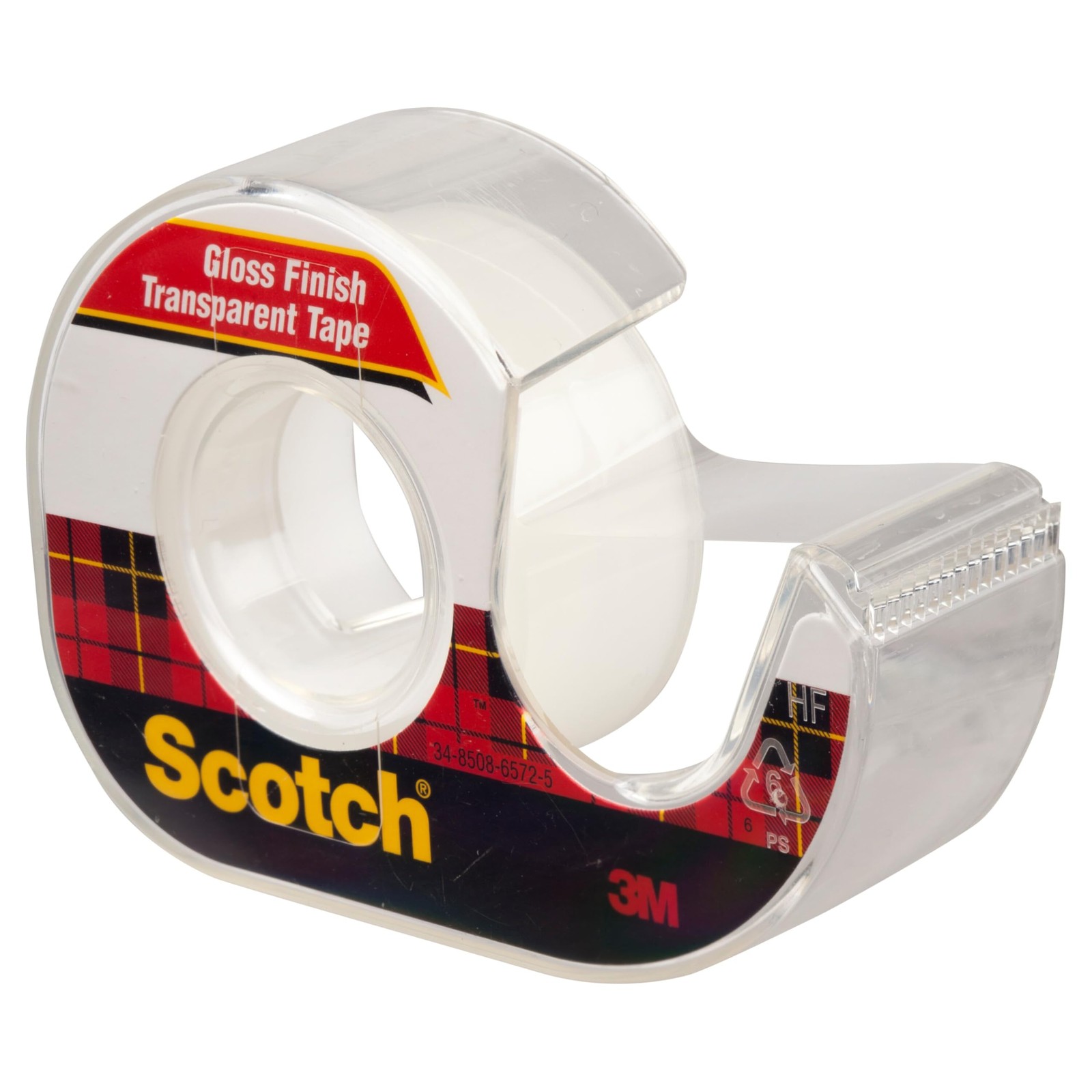 Scotch Transparent Tape,1 Dispensered Roll, 1/2 in x 1000 in, (174)